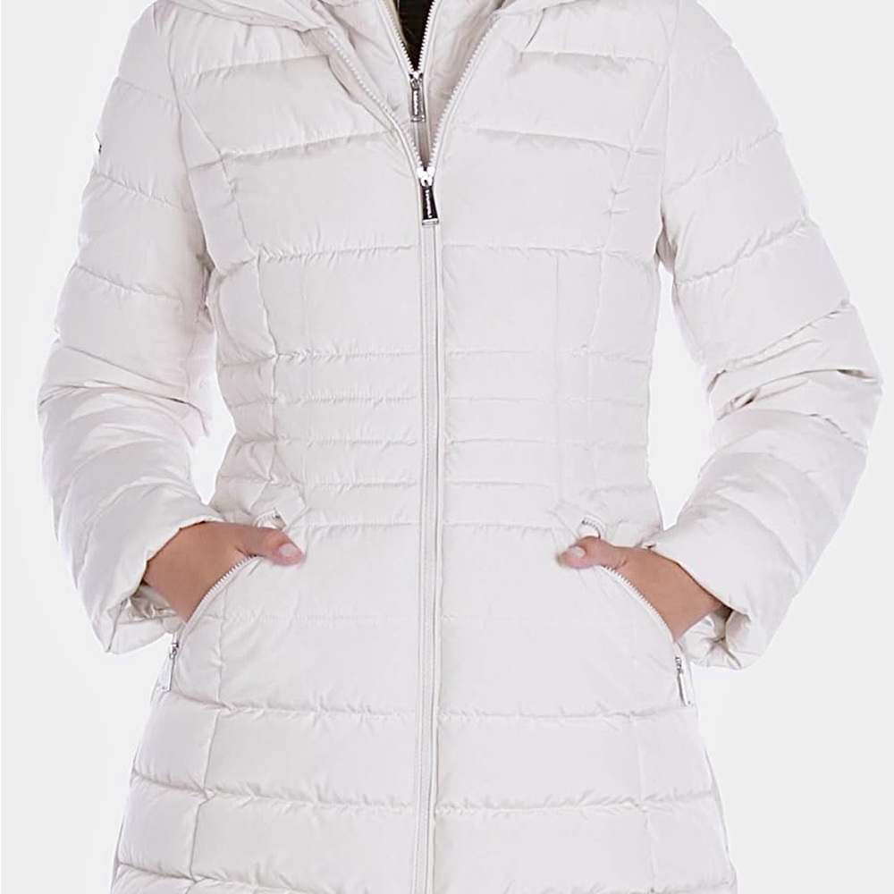 Shelli Segal Women's White Quilted Jacket